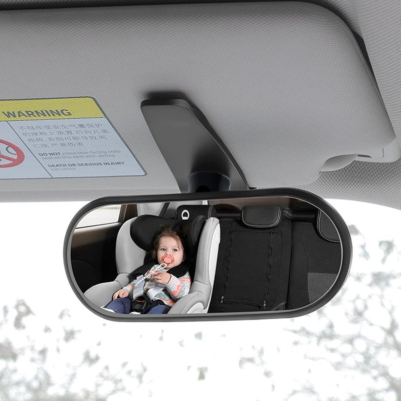 EOHMAK Car Rearview Mirror Rear View Mirrors for Baby 360 Adjustable Automotive Interior Mirrors Cars Mirror Rear Facing Kids Observing (Clip Base) - Image 1